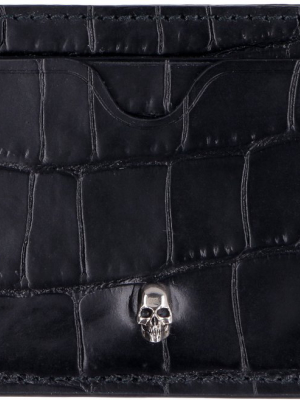 Alexander Mcqueen Skull Embossed Cardholder