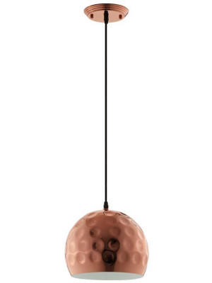 Freya 10" Half-sphere Rose Gold Pendant Light