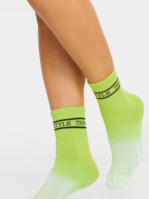 Prettylittlething Green Tie Dye Socks