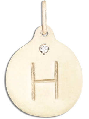 "h" Alphabet Charm With Diamond