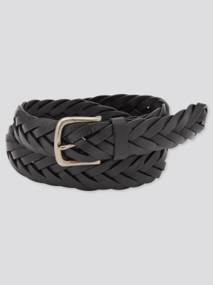 Men Leather Wide Mesh Belt (online Exclusive)