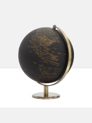 Latitude Vintage Black World Globe