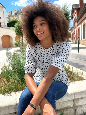 Nobody's Child Tie Back Smock Top In Scattered Spot