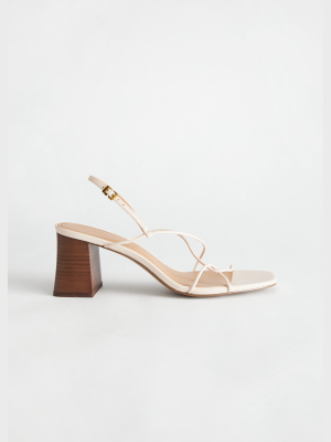 Strappy Leather Heeled Sandal