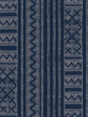 Kotobi Wallpaper In Indigo By Christiane Lemieux For York Wallcoverings