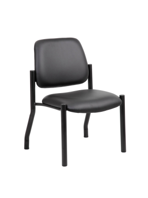 300lbs Weight Capacity Guest Chair Antimicrobial Black - Boss Office Products