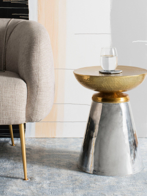 Dov Drum Side Table Gold - Safavieh