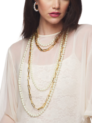 Gold Nest Necklace With Pearls