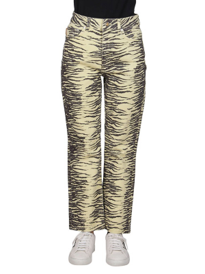 Ganni Kick-flare Printed Jeans