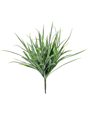 Vickerman 19.5" Uv Coated Green St. Augustine Grass Bush.