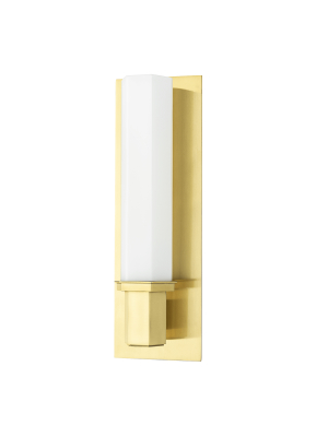 Hudson Valley Lighting Walton Vanity Lamp - Aged Brass & Opal Matte