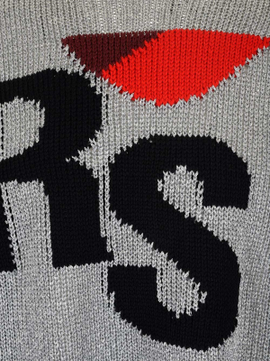 Raf Simons Logo Intarsia Knit Jumper