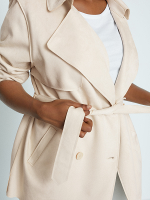 Suede Effect Trench