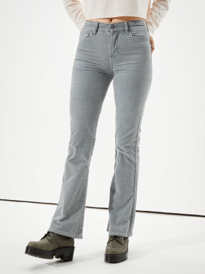 Ae Super High-waisted Corduroy Flare Pant