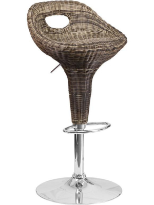 Walsh Wicker Adjustable Height Barstool