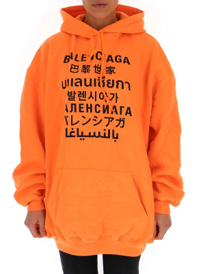 Balenciaga Languages Printed Hoodie