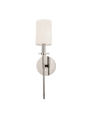 Amherst 1 Light Wall Sconce Polished Nickel