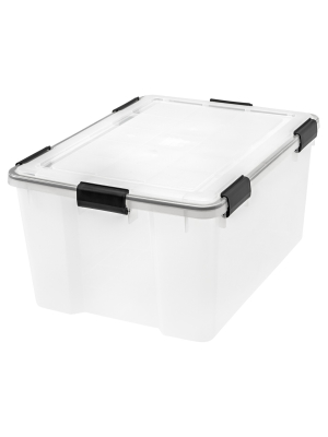 Iris 4pk 62qt Weathertight Plastic Storage Bin