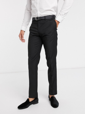 Asos Design Slim Tuxedo Suit Pants In Black