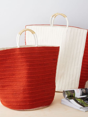 Soft Corded Two Toned Baskets