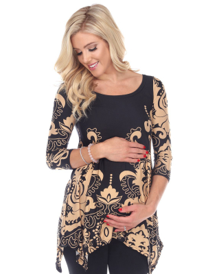 Maternity Three Quarter Sleeves Ganette Tunic