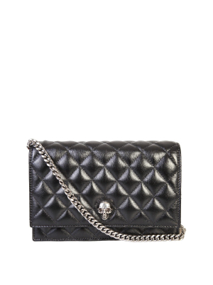 Alexander Mcqueen Diamond Quilted Skull Shoulder Bag