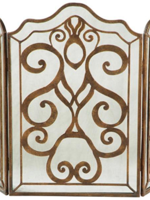 Tiger Lily 3-panel Fireplace Screen