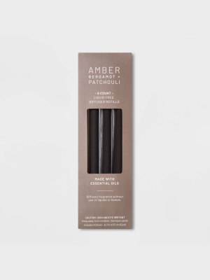 6ct Amber Scented Liquidless Diffuser Refill Reeds - Project 62™