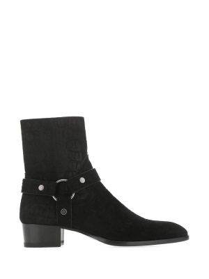 Saint Laurent Wyatt Harness Ankle Boots