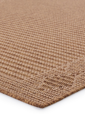 Vahine Indoor/outdoor Border Light Brown & Beige Rug