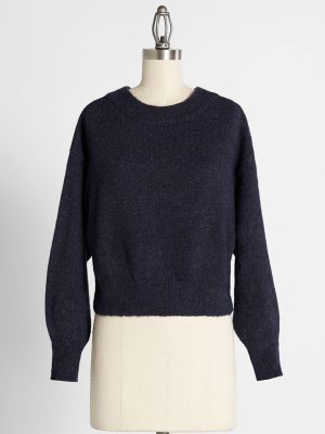 Backed By Brilliance Sweater In Navy
