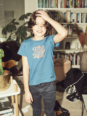 A Monday In Copenhagen Kids Discover T-shirt- True Blue