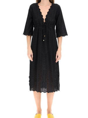 Tory Burch Broderie Midi Beach Tunic Dress