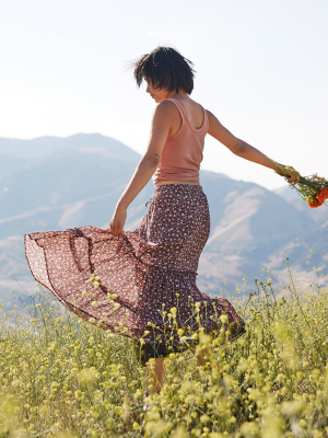 Aerie Garden Party Midi Skirt