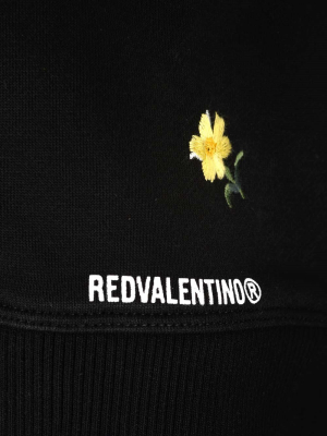 Redvaletino Flowers Embroidered Sweatshirt