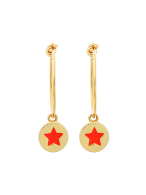 Neon Star Hoops