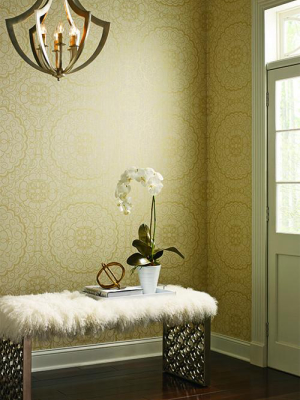 Karma Wallpaper In Beige Design By Candice Olson For York Wallcoverings