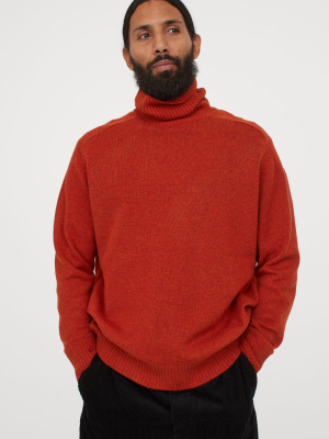 Fine-knit Turtleneck Sweater