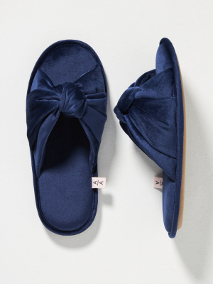 Ariana Bohling Velvet Bow Slippers