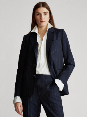 Pinstripe Wool Blazer