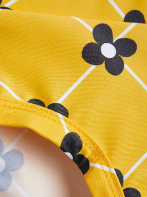 Mini Rodini Flower Check High Waisted Uv Swimpants