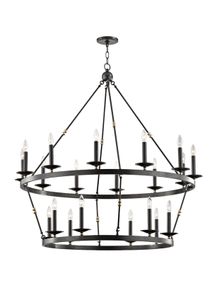 Hudson Valley Lighting Allendale 20-bulb Chandelier - Aged Old Bronze