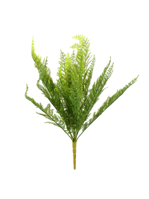 Vickerman 20" Artificial Green Lace Fern Bush.