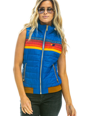 Women's 5 Stripe Vest - Snorkel Blue