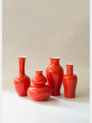 Coral Red Mini Vase