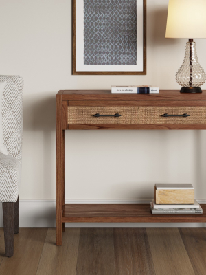 Warwick Wood And Rattan Console Table - Threshold™