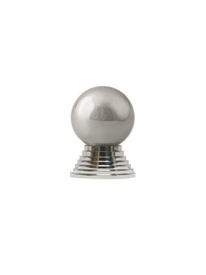 Betsy Simple Round Knob W/ Tiered Stem In Nickel