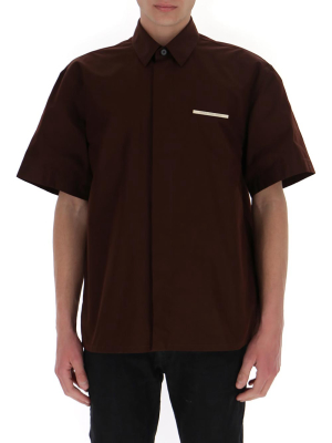 Jil Sander Logo Pin Detail Short Sleeve Shirt