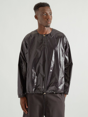 Patent Batting Practice Jacket In Black