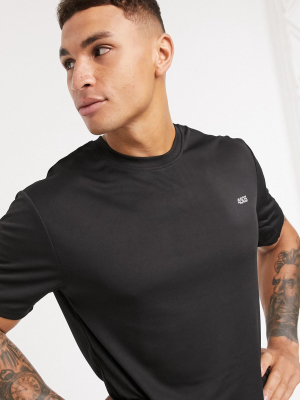 Asos 4505 Icon Easy Fit Training T-shirt With Quick Dry In Black